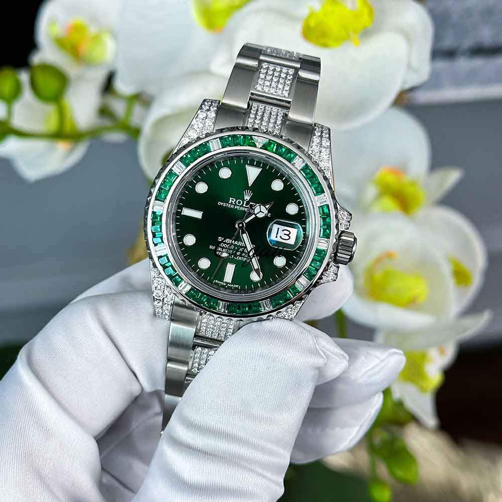 Replica Rolex Submariner Green Diamond Watch