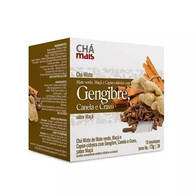 Imagem de Chá gengibre cravo e canela chámais 10 envelopes